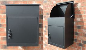 Black Parcel Post Box 