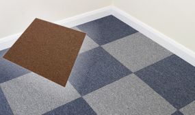 20 or 40 Pack of 50cmÂ² Carpet Tiles - 6 Colour Options