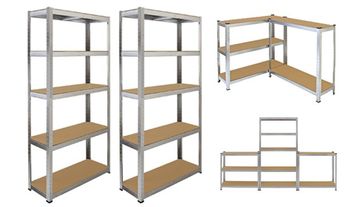 Pair of Galwix Galvanised Steel Shelving / Racking Units