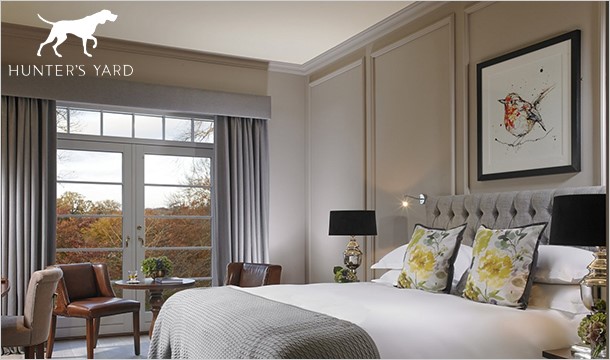 1 Night Bed & Breakfast for 2 including €20 Dining Credit, Bottle of House Wine, and a Late Checkout at the Luxurious Hunter's Yard at Mount Juliet Estate, Kilkenny