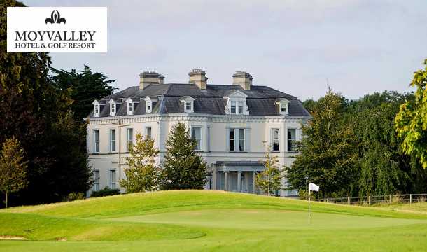 1 or 2 Nights B&B in an upgraded Superior Room including a Main Course, Late Check out, 10% Discount off Green Fees and a 10% Discount Card for Kildare Village at Moyvalley Hotel & Golf Resort, Co. Kildare