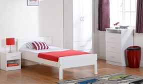 Amber Wooden Bed in 3 Colours