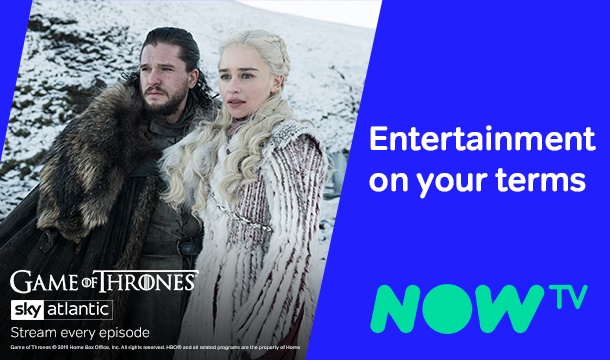 €44.99 for a NOW TV 6 Month Entertainment Pass inc. Game of Thrones