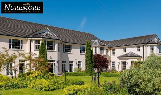 1 or 2 Nights B&B for 2, Bottle of Sparkling Wine, Spa Credit or a Round of Golf per person and full access to the Leisure Facilities at the Nuremore Hotel and Country Club, Co. Monaghan