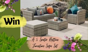 Win a Luxury 5 Seater Rattan Furniture Sofa Set with Rain Cover