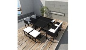 8 Seater Rattan Cube Sets with Cushions