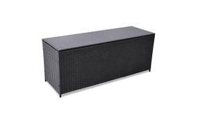 Large Poly Rattan Garden Storage Box 