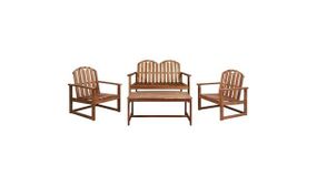 4 Piece Outdoor Lounge Set Solid Acacia Wood