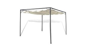 Garden Gazebo with Retractable Roof Canopy