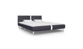 Bed Frame Black Faux Leather 150x200 cm 5FT King Size