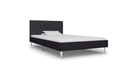 Bed Frame Black Fabric 90x190 cm 3FT Single