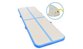 Inflatable Gymnastics Mat with Pump 300x100x10 cm PVC Blue