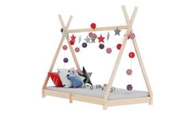 Kids Bed Frame Solid Pine Wood 70x140 cm