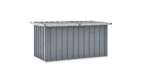 Grey Galvanised Steel Garden Storage Box 