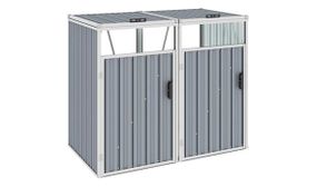 Steel Double Garbage Bin Shed