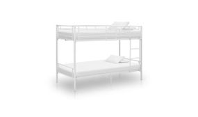 Bunk Bed White Metal 90x200 cm