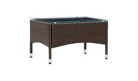 Coffee Table Brown 60x40x36 cm Poly Rattan