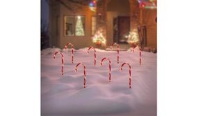 Ambiance Christmas Candy Cane Lights Set 8 Piece