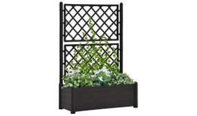 Garden Planter with Trellis 100x43x142 cm PP Anthracite