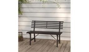 Garden Bench 110 cm Steel Black