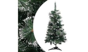 Artificial Christmas Tree with Stand Green and White 90 cm PVC