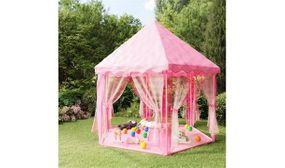 Princess Play Tent with 250 Balls Pink 133x140 cm