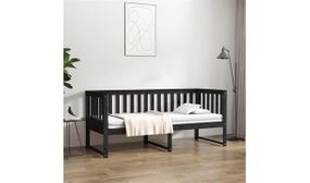 Day Bed Black 80x200 cm Solid Wood Pine