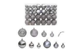 Christmas Baubles 100 pcs Grey 3 / 4 / 6 cm