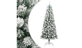 Artificial Hinged Christmas Tree with Flocked Snow 180 cm