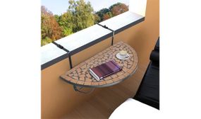 Hanging Balcony Table Terracotta Mosaic