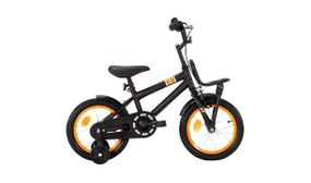 Kids Bike with Front Carrier 14 inch - Black & Orange