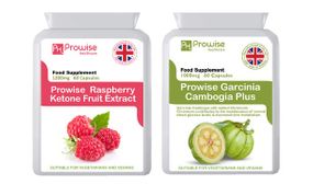 Weight Loss Combo: Prowise Garcinia Cambogia & Raspberry Ketones Supplements - 60 Capsules