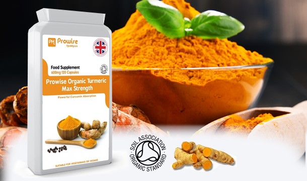 BEST SELLER: €12.99 for 4mth Supply of Max Strength Organic Turmeric Capsules