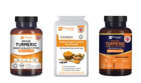 Turmeric Curcumin with Black Pepper & Ginger 120 Capsules - 3 Strength Options