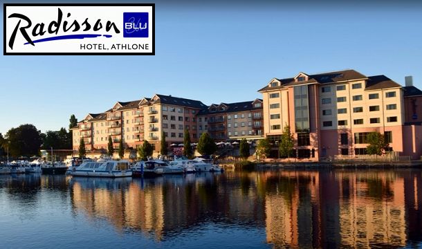 1 or 2 Nights Luxury Stay for 2 People Including Breakfast, Upgrade to a Riverview Room, A 2-Course Dinner Option and More at the 4-star Radisson Blu Hotel Athlone