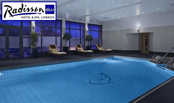 1 or 2 Night Luxury Stay for 2 people including Breakfast, 3–Course Table d’Hôte Dinner & Complimentary Access to Rain Spa Leisure at the Superb 4-star Radisson Blu Hotel & Spa Limerick