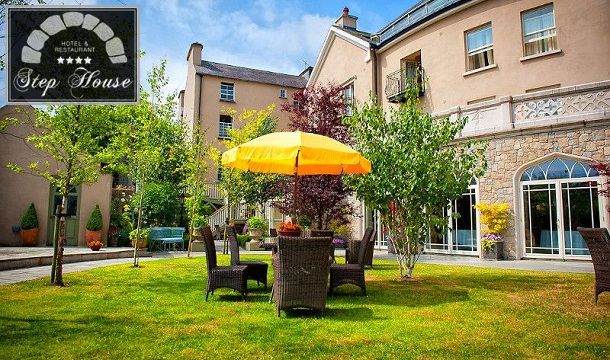 1 or 2 Night Luxurious Boutique Break for 2 with an Upgrade to a Superior Room including Breakfast, a Bottle of House Wine and a Late Checkout at the Award-Winning Step House Hotel, Borris, Co. Carlow