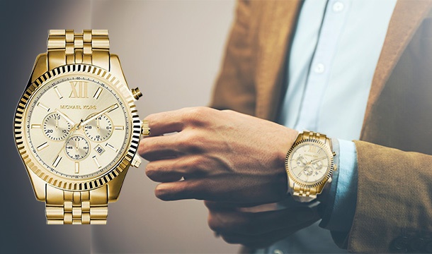 Michael Kors MK8281 Men's Lexington Chronograph Watch (Ø45mm) - Save up to  48%