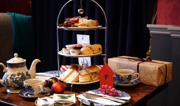 Festive Afternoon Tea for 2 People with a Bottle of Prosecco Option @ The Old Music Shop at The Castle Hotel