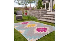 Multi Colour Aztec Weatherproof Indoor Outdoor Rugs