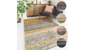 Super Soft Thick Stripe Shaggy Living Room Bedroom Area Rugs