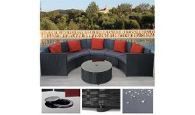 Semi Circular Rattan Garden Sofa