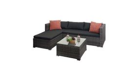 Bruges Chaise Rattan Lounge Set in Multiple Colours