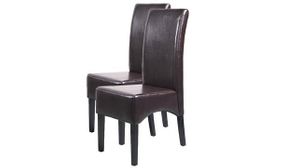 Set of 2 Faux Leather Dining Room Chairs in Choice of 4 Colours