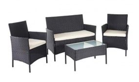 Rattan 4 Seater Garden Lounge Set in Multiple Colours