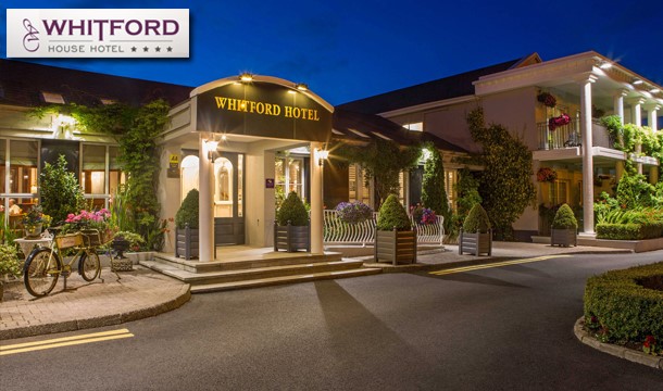 1 or 2 Nights B&B for 2, Glass of Wine each, Spa Credit, Late Checkout & Full Use of the Leisure Club at the 4-Star Whitford House Hotel, Wexford - valid to March 2020