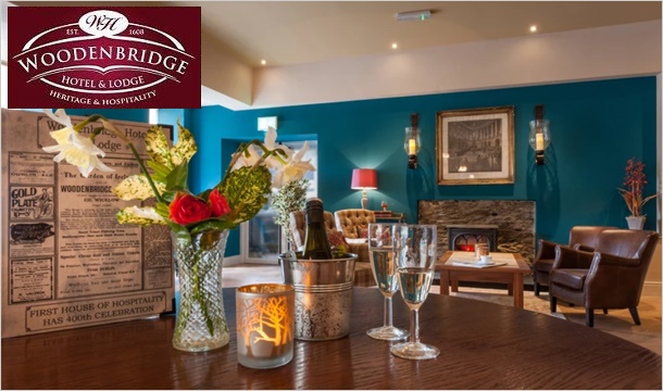 2 or 3 Nights B&B for 2, a Bottle of Wine when Dining & Late Checkout at Woodenbridge Hotel & Lodge, Vale of Avoca, Wicklow