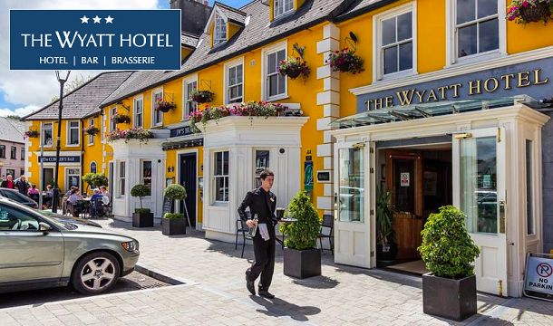 1 Night or 2 Nights B&B for 2 People with Late Check out, access to Westport Leisure Park & more at The Wyatt Hotel, Westport