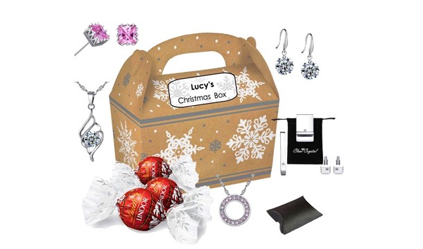 €11.99 for a Luxury Christmas Gift Box with Swarovski & Lindt Gifts