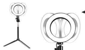 LED Dimmable Studio Ring Lights with Adjustable Stand and Lights